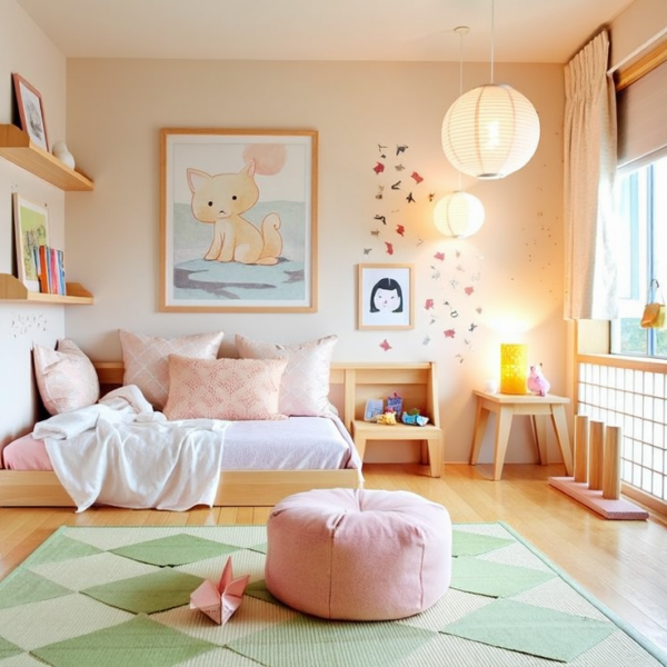 Japandi kids bedroom 2